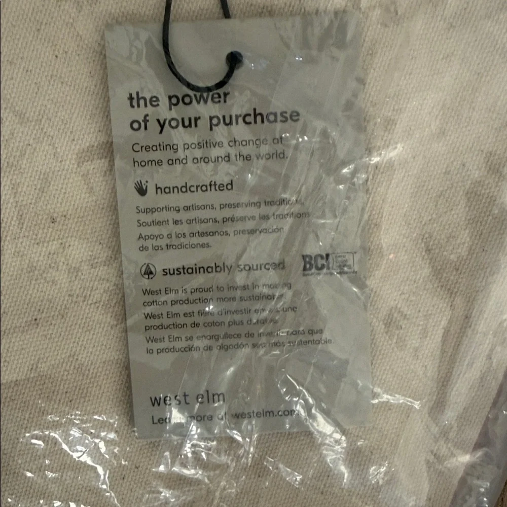 NWT West Elm Barcela Reverse Applique Pillow Cover 20 x 20 Blush and Cream